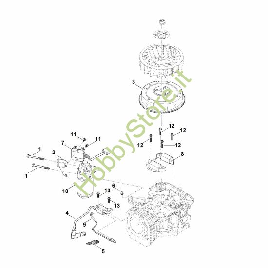 Picture of D - Sistema di accensione, motorino di avviamento e volano EVC 4000.1 (EVC4000-0003)